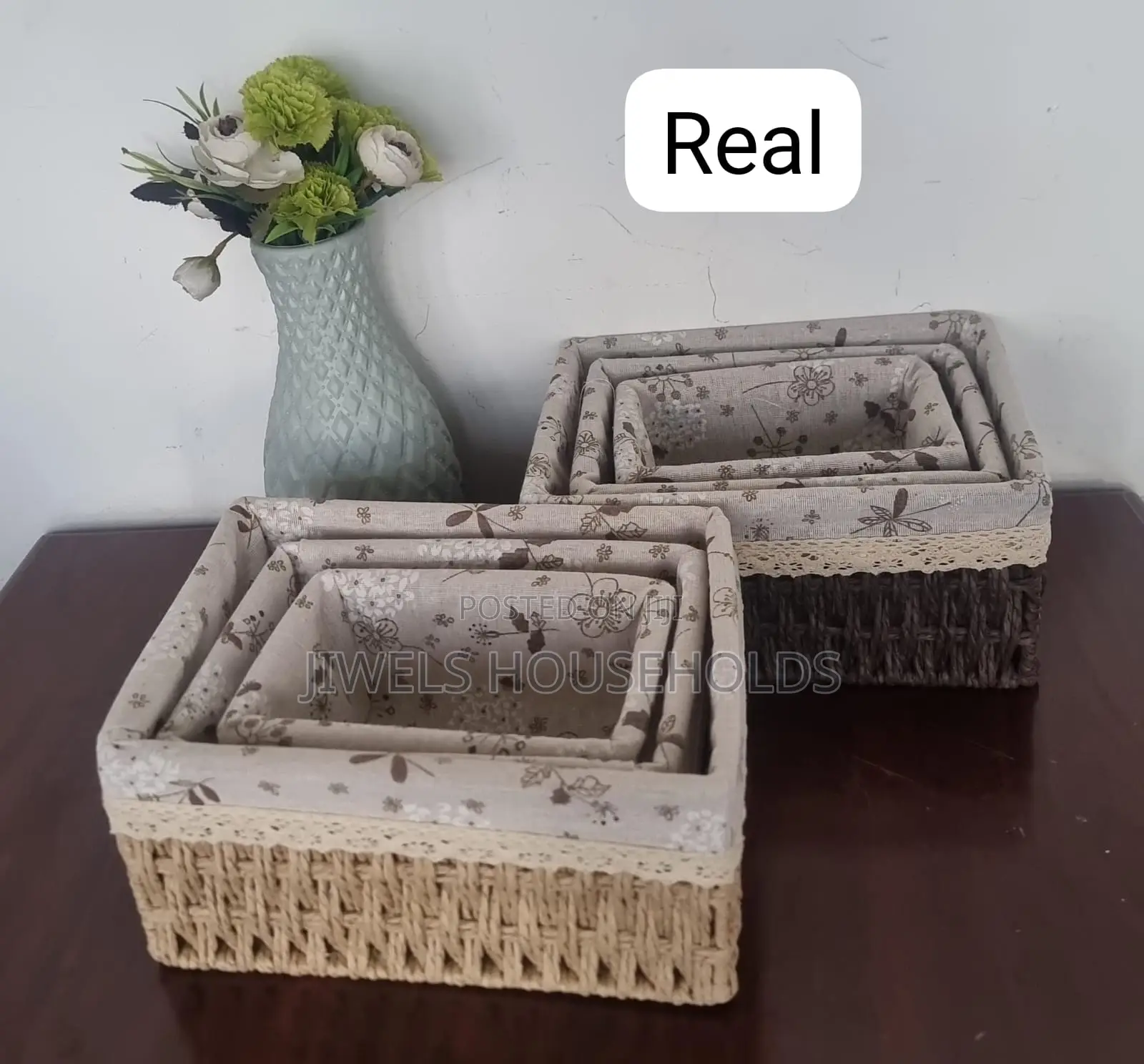 3 in 1 Weaved Basket Organizer