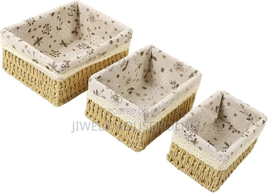3 in 1 Weaved Basket Organizer