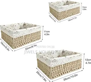 3 in 1 Weaved Basket Organizer