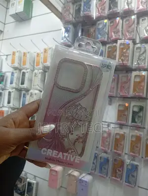 iPhone 16 Sparkling, Purple and Silver Glitter Floral Phone Case