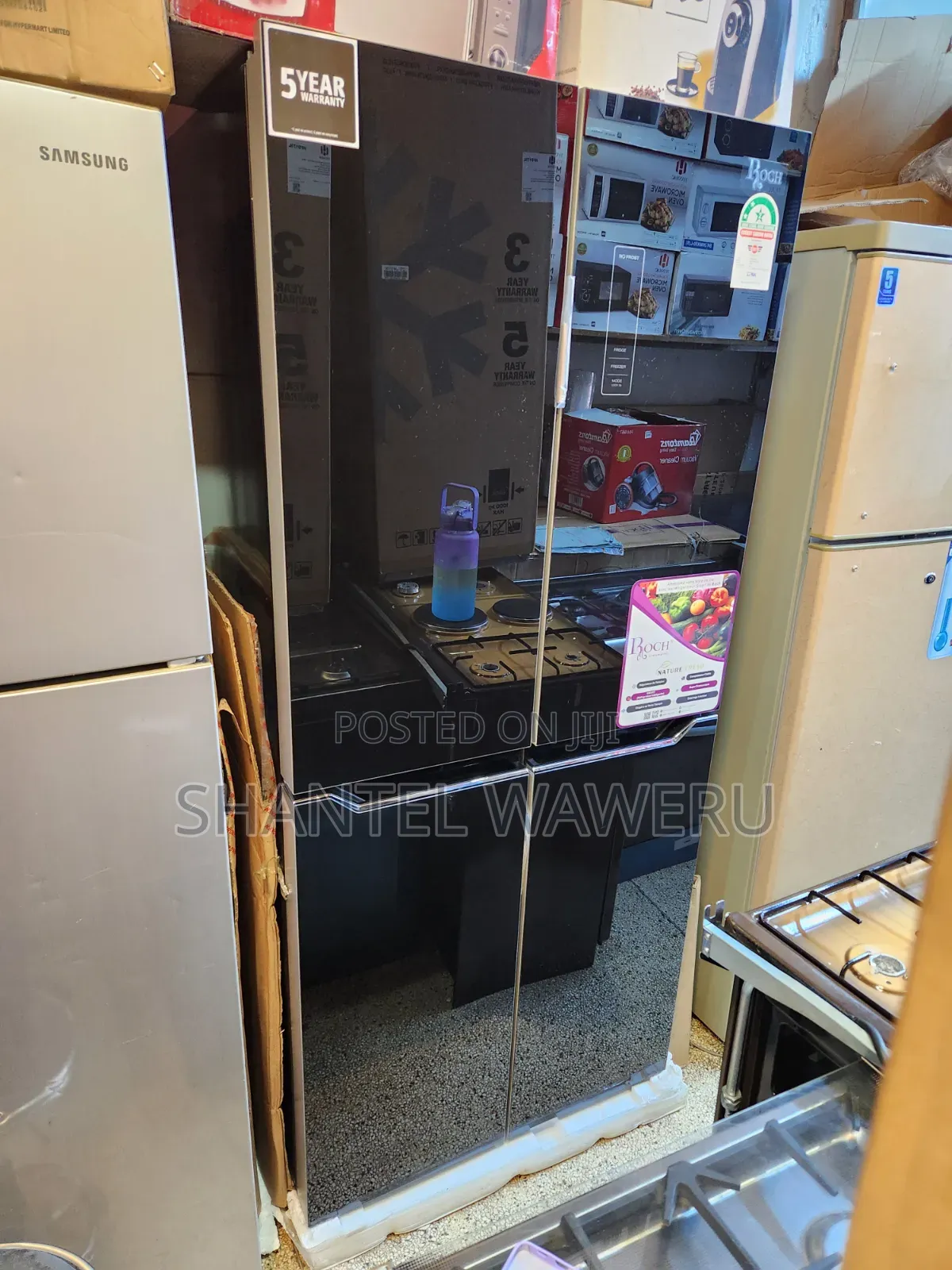 Roch Black 4 Door Refrigerator No Frost New One