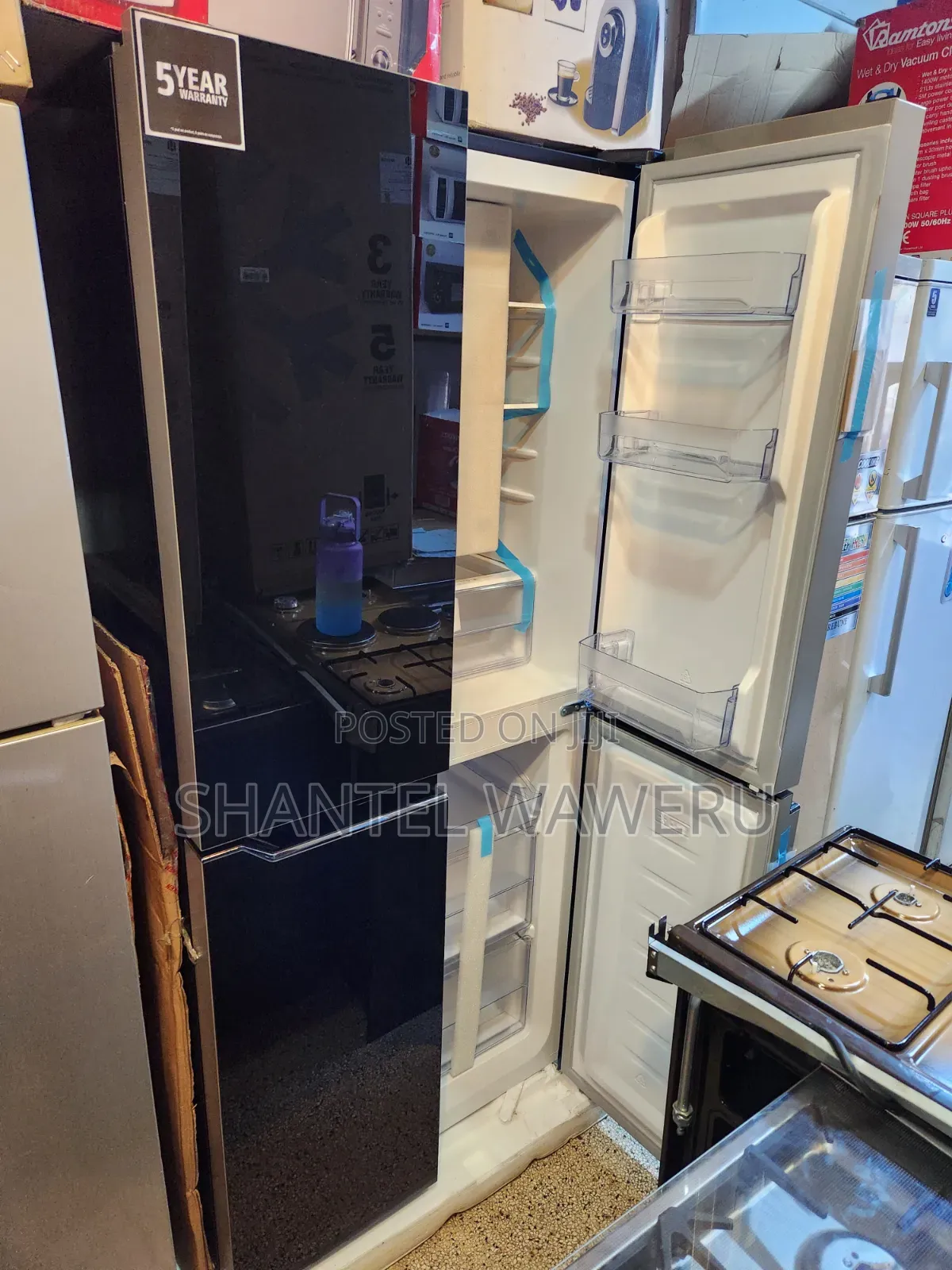 Roch Black 4 Door Refrigerator No Frost New One