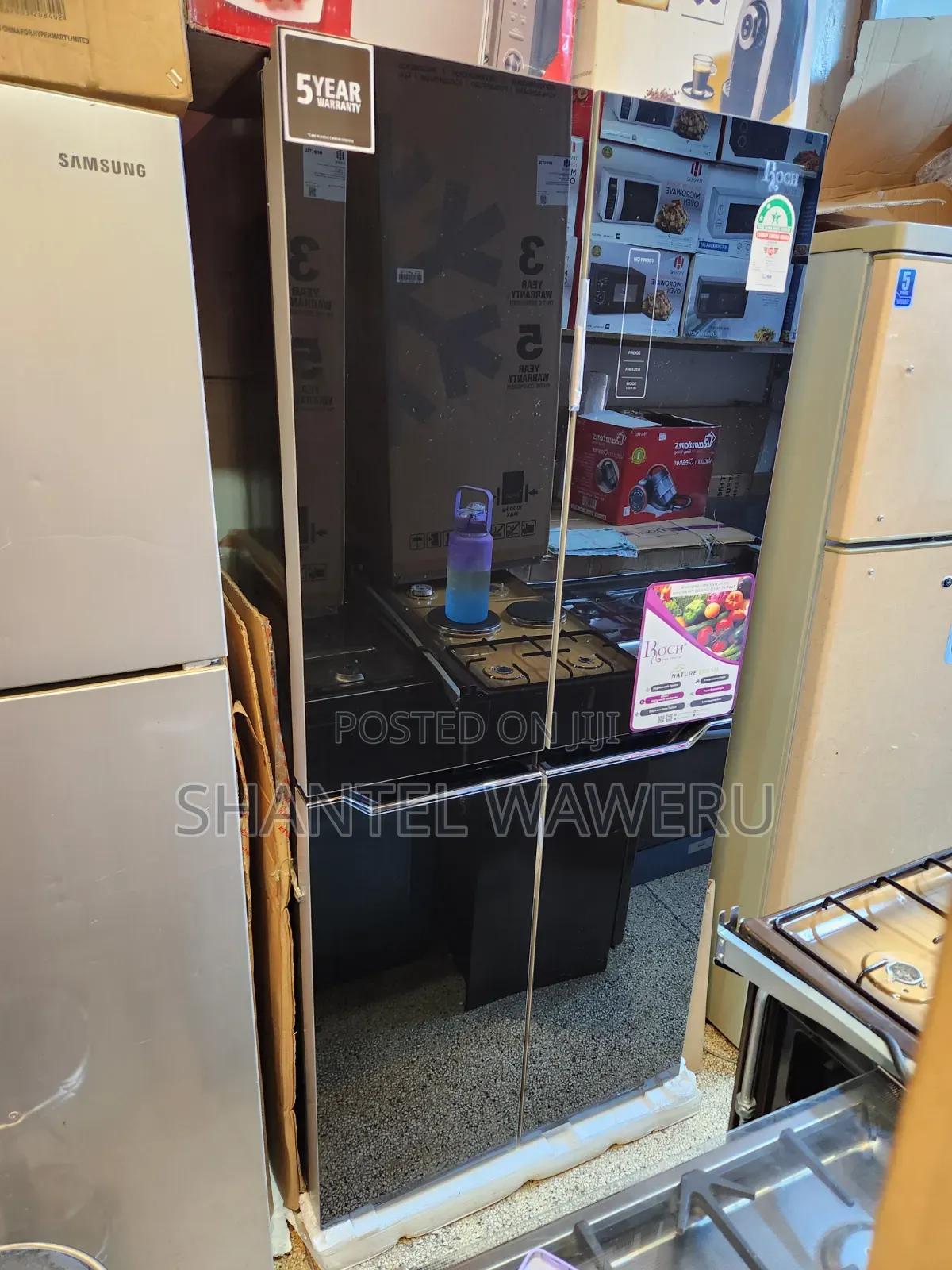 Roch Black 4 Door Refrigerator No Frost New One