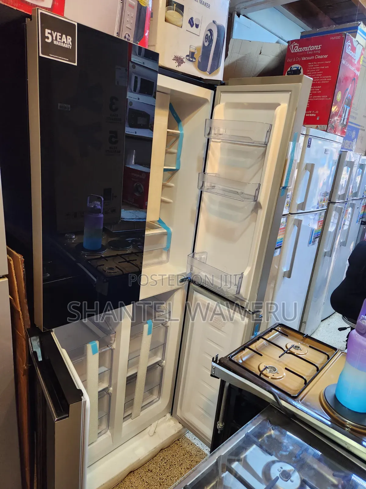 Roch Black 4 Door Refrigerator No Frost New One
