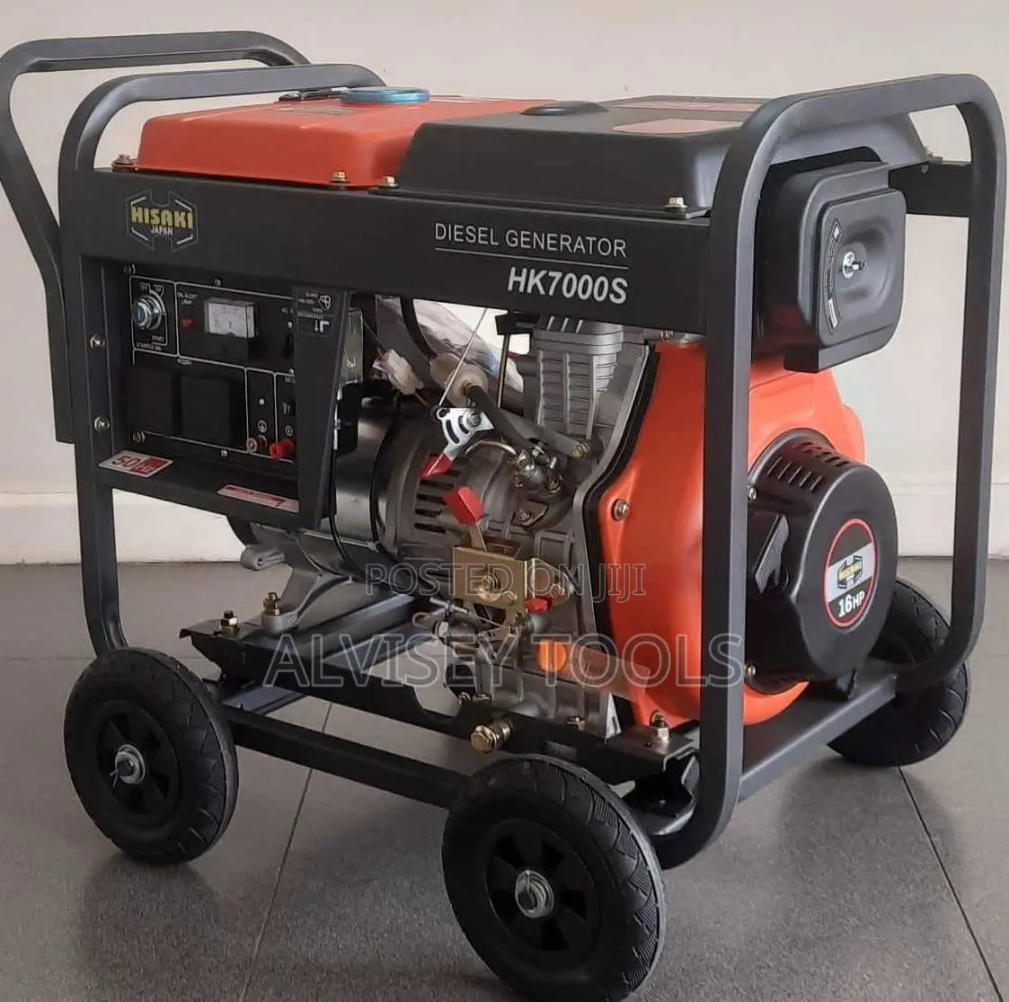 Hk7000s Hisaki Japan Diesel Generator Rated Output 9.3 Kva Open Type