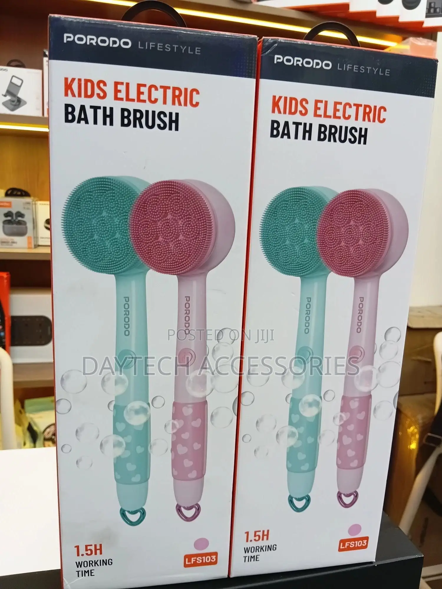 These Are Porodo Lifestyle Kids Electric Bath Brushes.