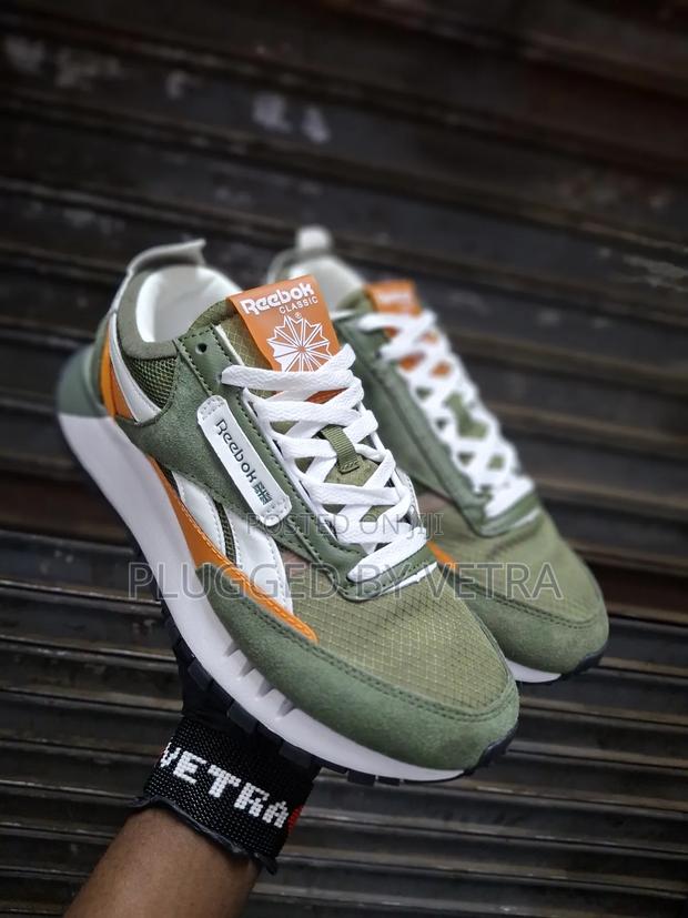 New Reebok Classic Sneakers-Green,White and Orange Colourway