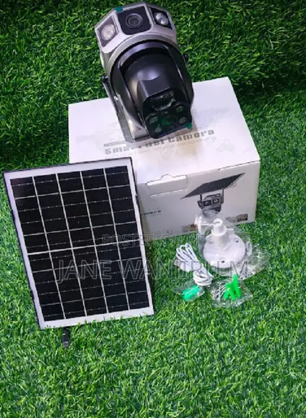 Solar Powered PTZ Camera - Color Night Vision, Sd Slot