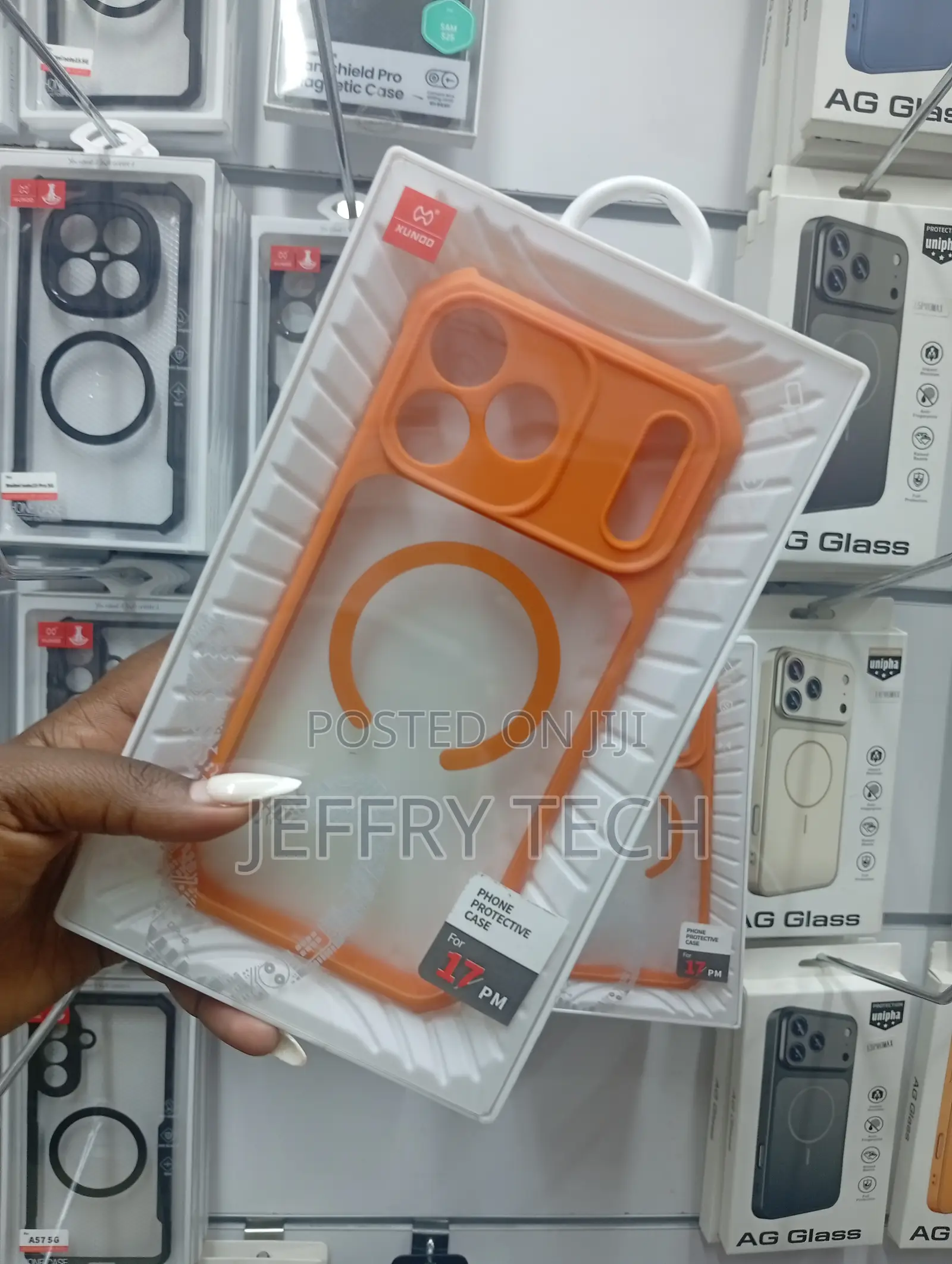 iPhone 17 Pro Max Magnetic Back and Protective Lens Frame Case