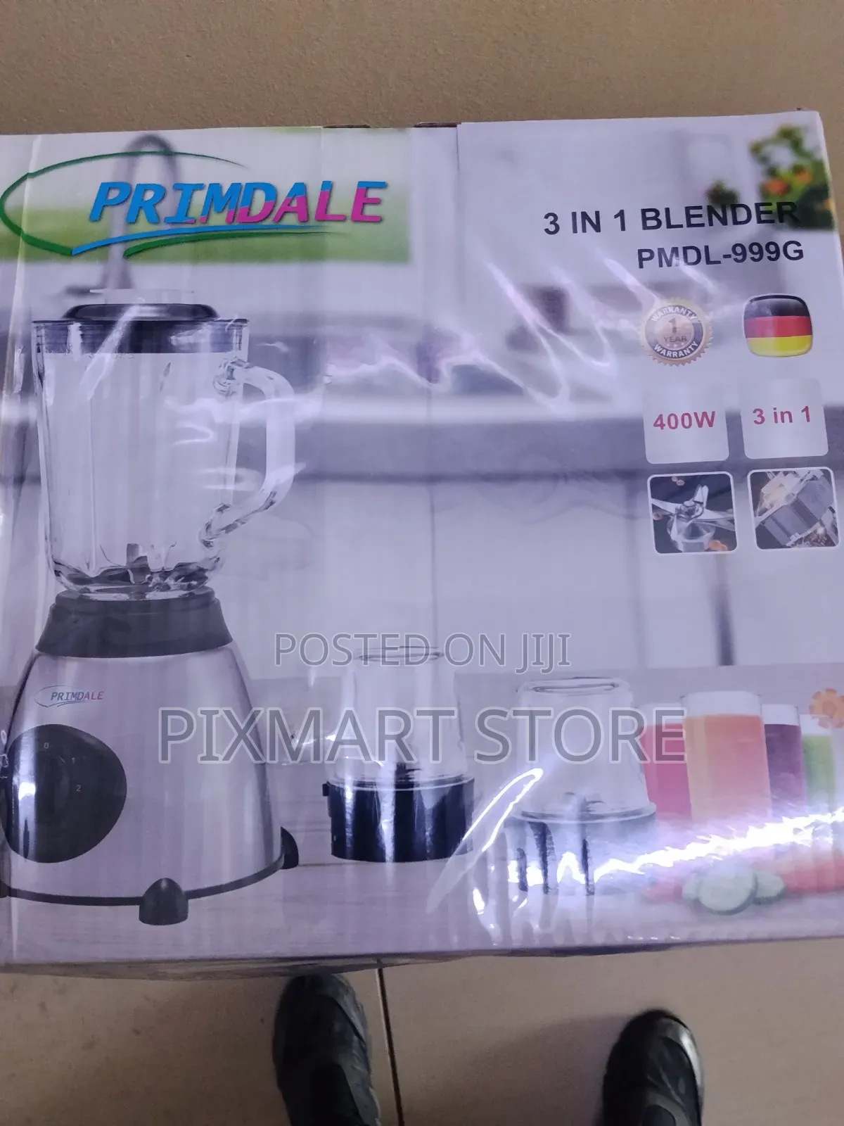 Primdale 3-in-1 Blender 400w With Grinder 1.5l Jar