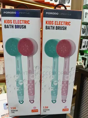 Porodo Lifestyle Kids Electric Bath Brush – 3 Soft Brush Heads 2-speed