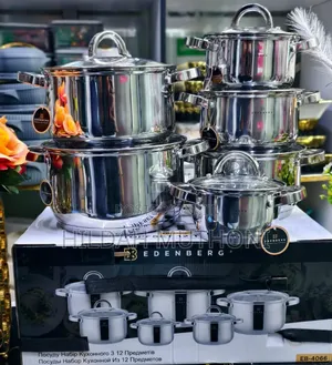 12 PCS Stainless Steel Edenberg Cookware Set