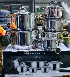 12 PCS Stainless Steel Edenberg Cookware Set