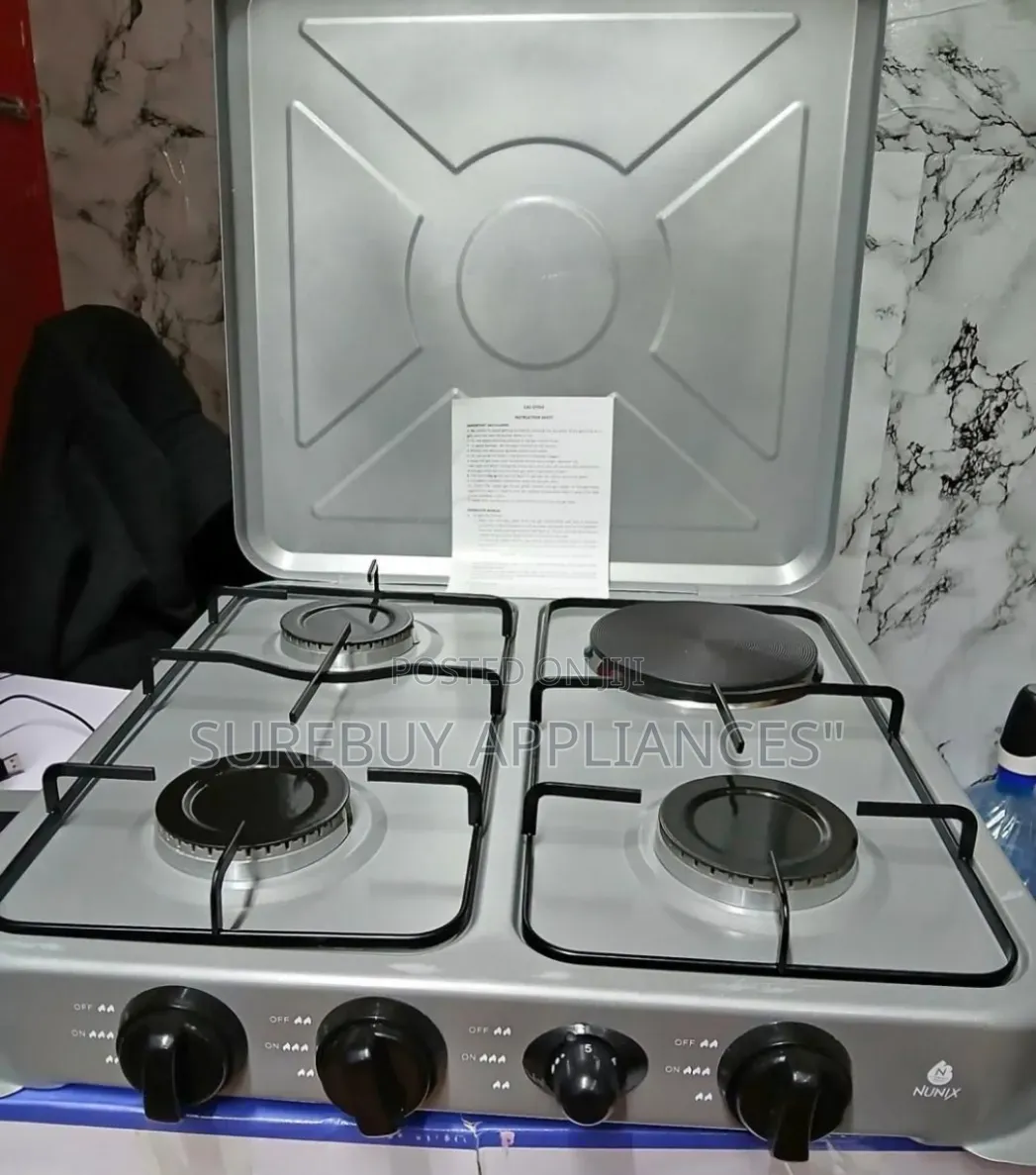 Nunix 3 Gas + 1 Electric Table Top Cooker