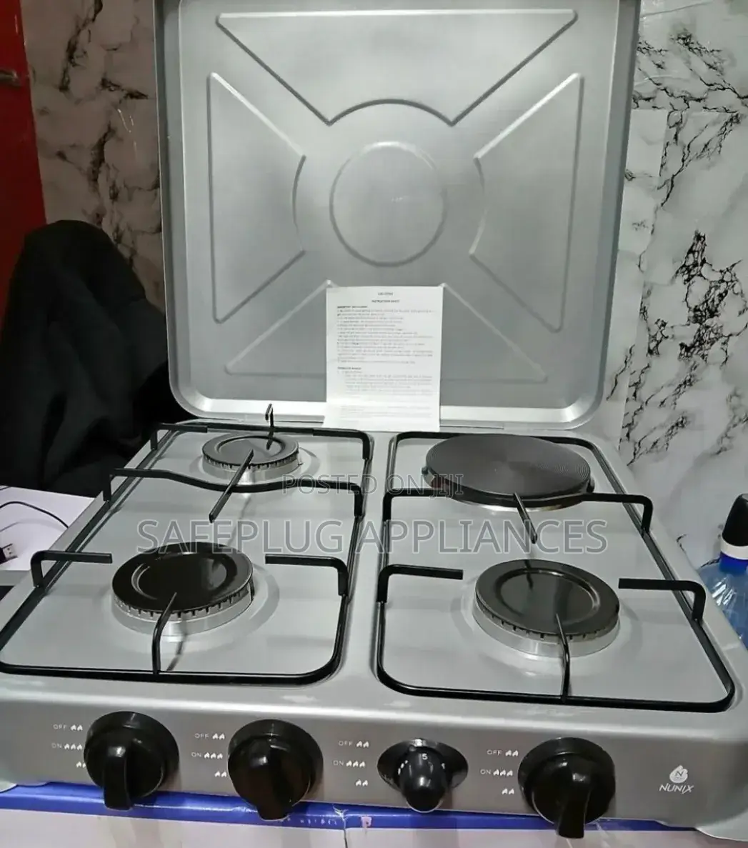 Nunix 3 Gas + 1 Electric Table Top Cooker