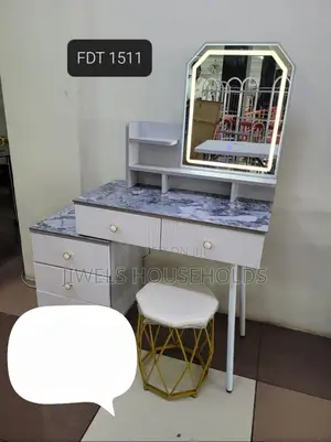 Modern Executive Big Dressing Table With Sliding Mirror