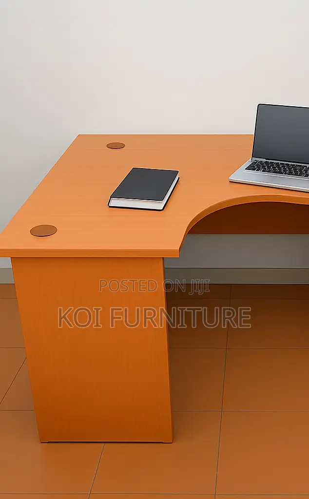 Office Desk; 1.2m L-Shaped Office Work Desk With Intergrated Cable
