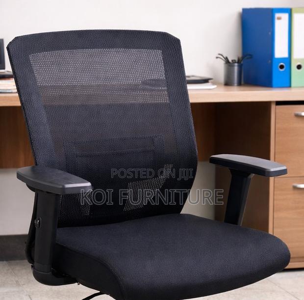 Office Chair; Mesh Black Barrii Task Ergonomic Office Chairs - thumbnail 8