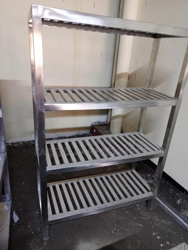 Four-Tier Stainless Steel Commercial Storage Rack
