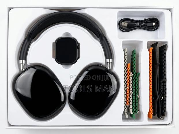 7-in-1 Smartwatch Ultra + Wireless Headphones Combo Set.