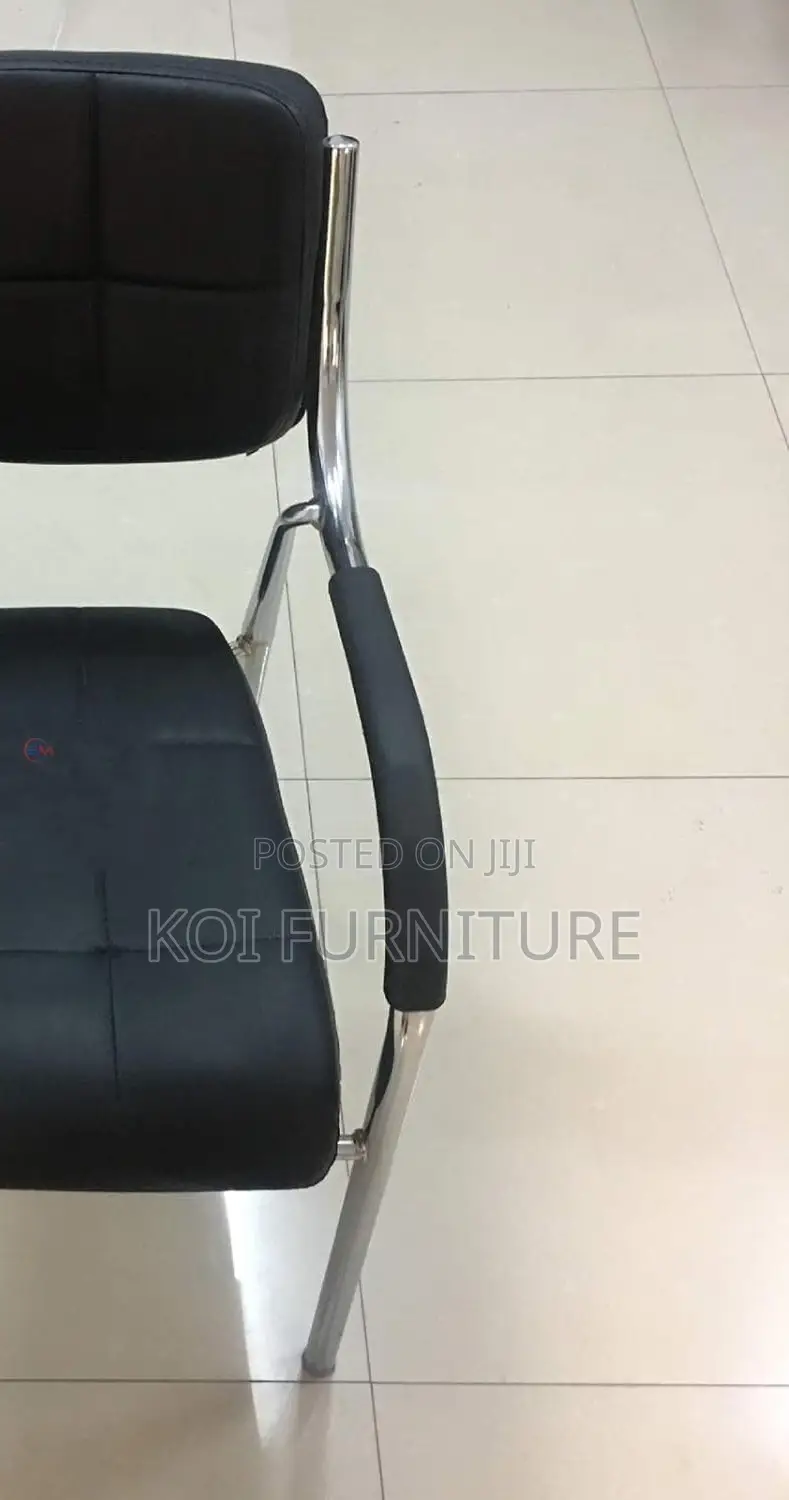 Office Chairs; Model PDX Armed Black Metallic Office Catallina Chairs