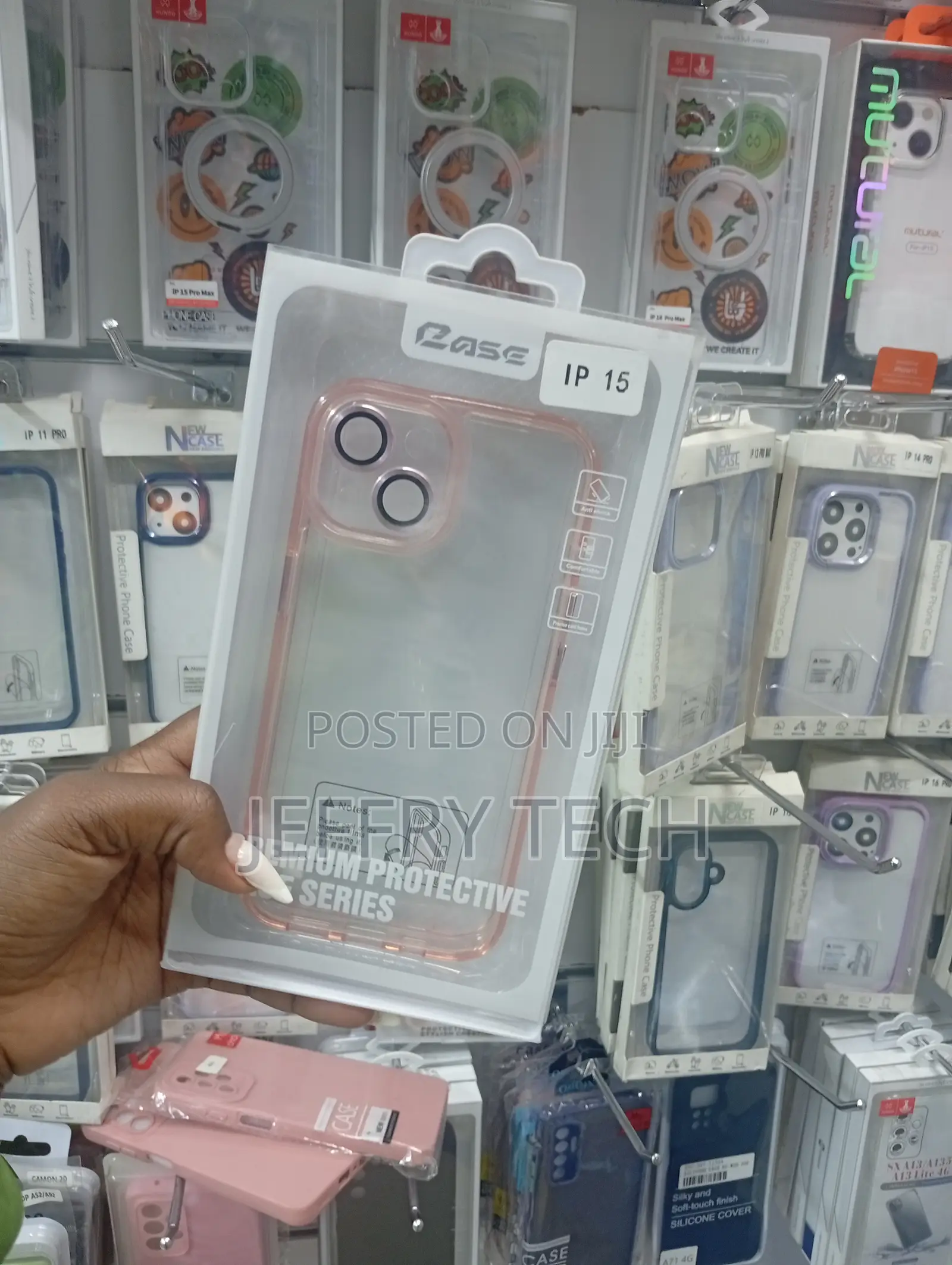 iPhone 15 Pink Transparent Phone Case