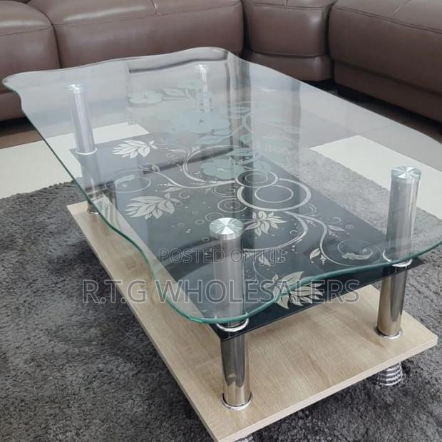 Stylish Tempered Glass Coffee Table for Living Room