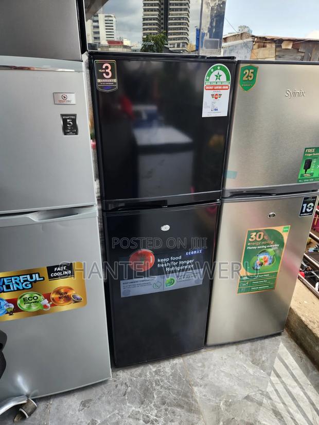 Black New Refrigerator/Ecomax 138litres Plus Free Fridgeguard