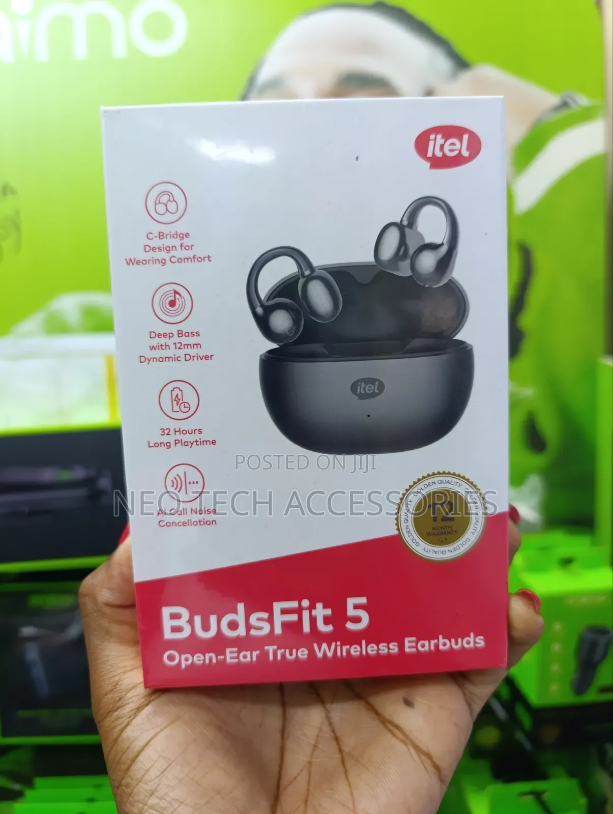Item Budsfit 5 Open-Ear True Wireless Earbuds