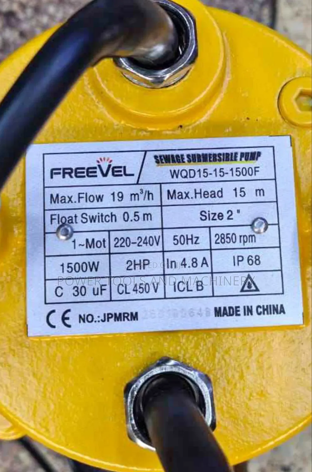 2hp Waste Pump/ Sewage Pump 15mtrs Head 2" ,2hp