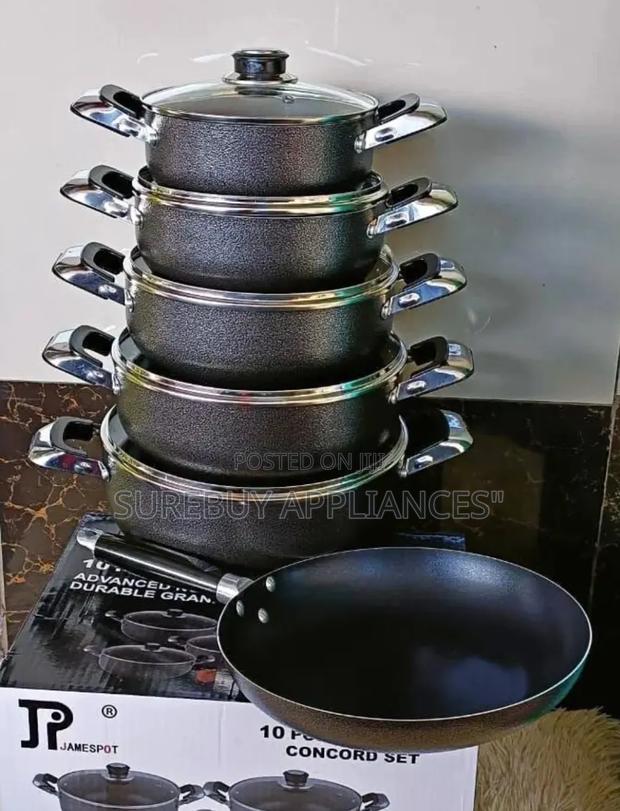 Jp 11-Piece Cooking Pot Set (5 Sufurias + Frying Pan) Nonstick