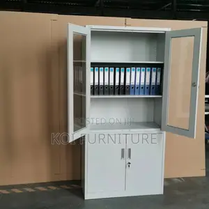 Office Cabinet; 2 Doors Executive Cabinet With Clear Glass Views
