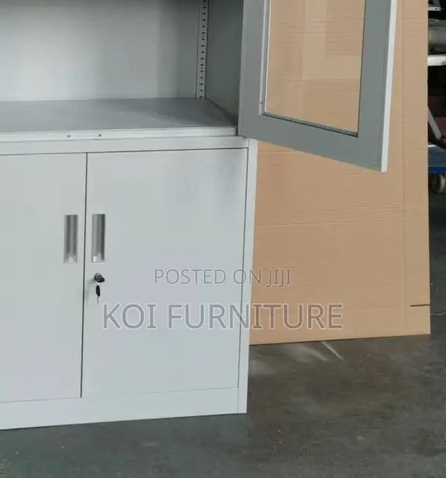 Office Cabinet; 2 Doors Executive Cabinet With Clear Glass Views