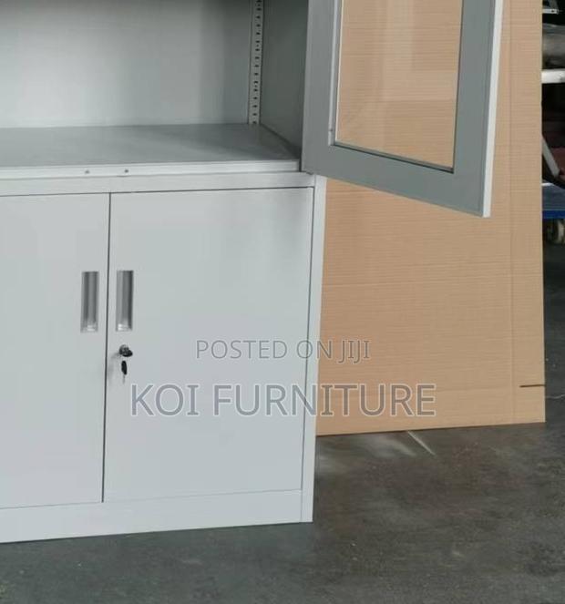 Office Cabinet; 2 Doors Executive Cabinet With Clear Glass Views - thumbnail 2