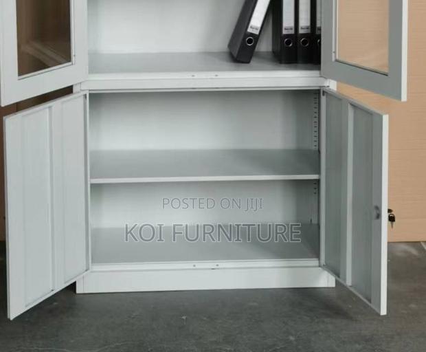Office Cabinet; 2 Doors Executive Cabinet With Clear Glass Views - thumbnail 3