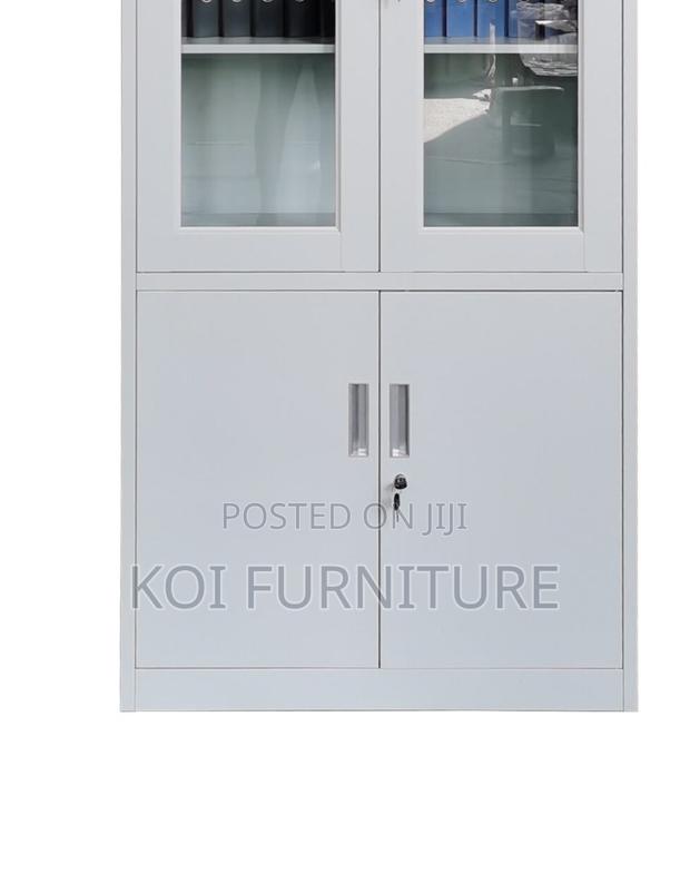 Office Cabinet; 2 Doors Executive Cabinet With Clear Glass Views - thumbnail 4