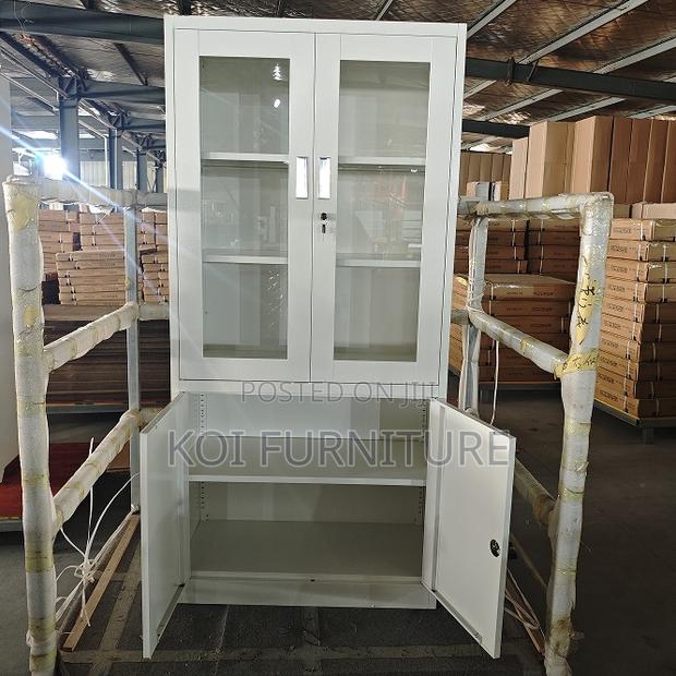 Office Cabinet; 2 Doors Executive Cabinet With Clear Glass Views - thumbnail 10