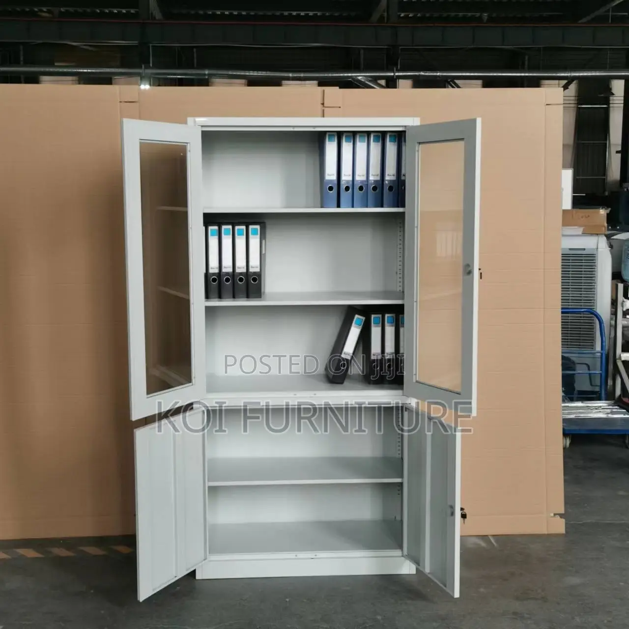 Office Cabinet; 2 Doors Executive Cabinet With Clear Glass Views