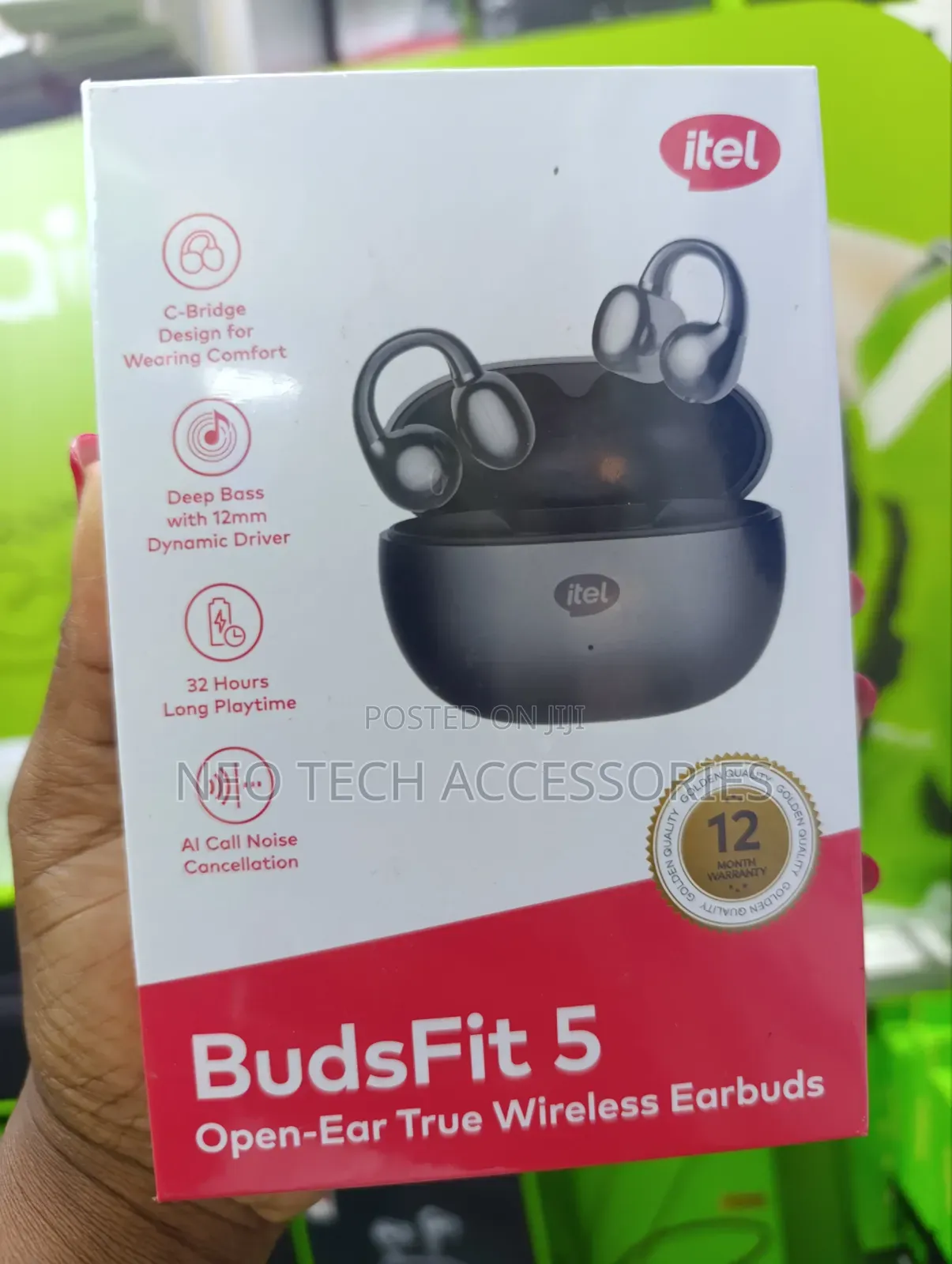 Itel Budsfit 5 Earbud C-Bridge Design Ai Nc Ip54 32hrs Playtime