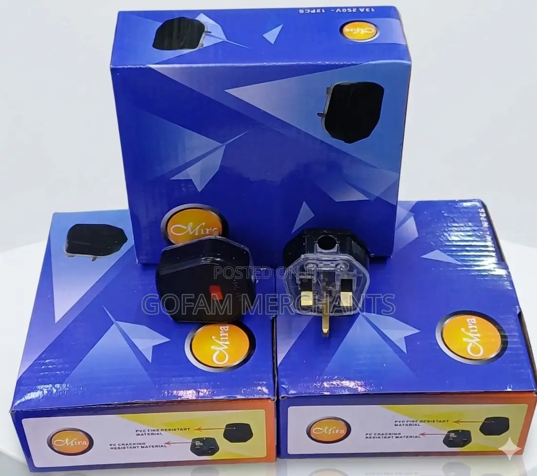13a High Quality Heavy Duty 3pin Top Plug 5 Pieces Pack