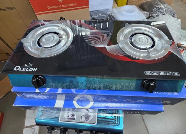 Olelon 2 Burner Glass Top Gas Cooker