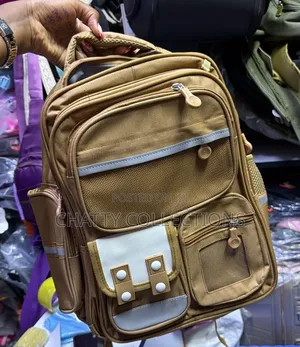 Unisex Brown Heavy Capacity School Bags School Backpacks Grade 1-6