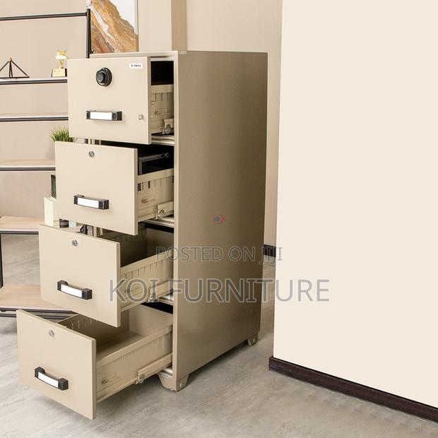 Office Cabinet; Fire Resistant 4 Drawer File Cabinet With With Locks - main view
