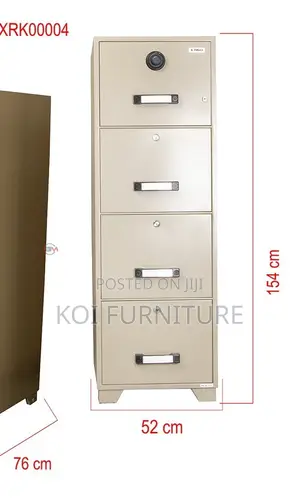 Office Cabinet; Fire Resistant 4 Drawer File Cabinet With With Locks