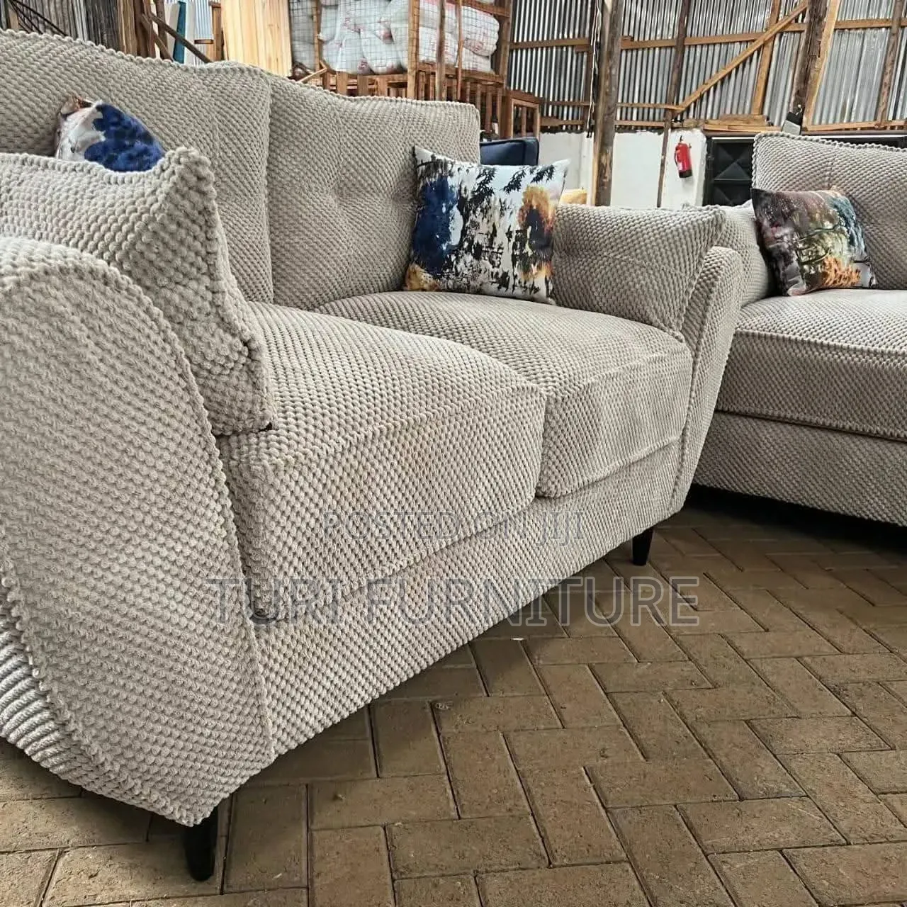 Butterfly Springed Cushions Sofa