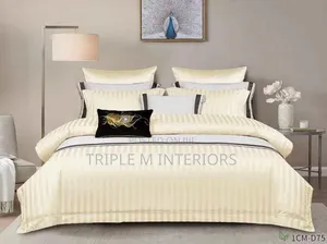 Plush Cotton Satin Stripe Duvet Cover