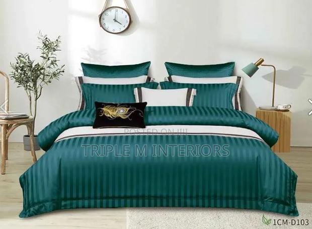 Contemporary Satin Stripe Cotton Bedding | Clean Classy