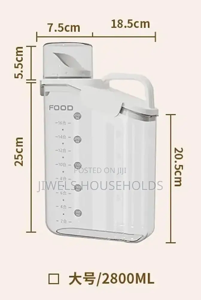 Clear Air Tight Multi-Purpose Fresh Food Container Capacity 3l* *