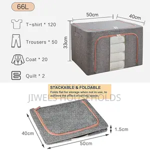 Foldable Metal Frame Clothes Storage Bag