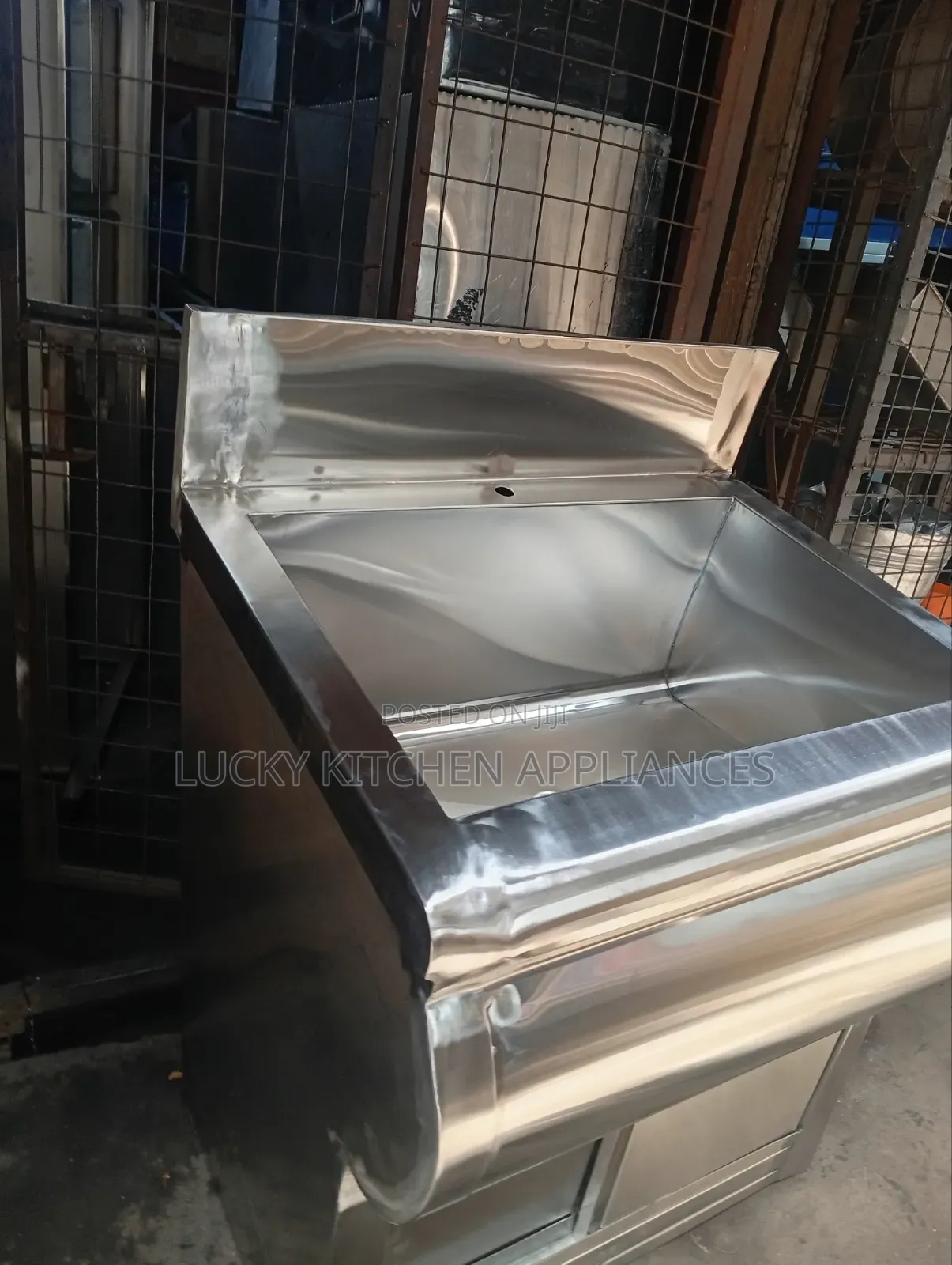 Heavy Duty Stainless Steel Scrub Sink.